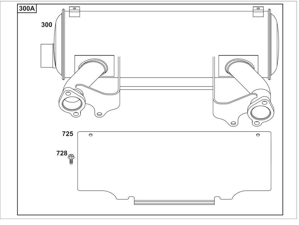 Exhaust Group Diagram and Parts List for 613477-0274-J1 400000 - 699999 Briggs and Stratton Engine